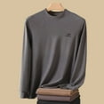 thumbnail image 6 of Men's Long Sleeve Thermal Shirt Winter Warm Base Layer Mid Collar Comfortable Casual T-Shirt for Cold Weather Mens Casual Crew Neck Basic Tees, 6 of 6