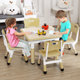 thumbnail image 2 of Garvee Kids Table and 4 Chairs Set, Height Adjustable Toddler Table and Chair Set, Graffiti Desktop, Children Multi-Activity Table for Art, Craft, Reading, Learning, Non-Slip Feet For Ages 2-10, 2 of 10