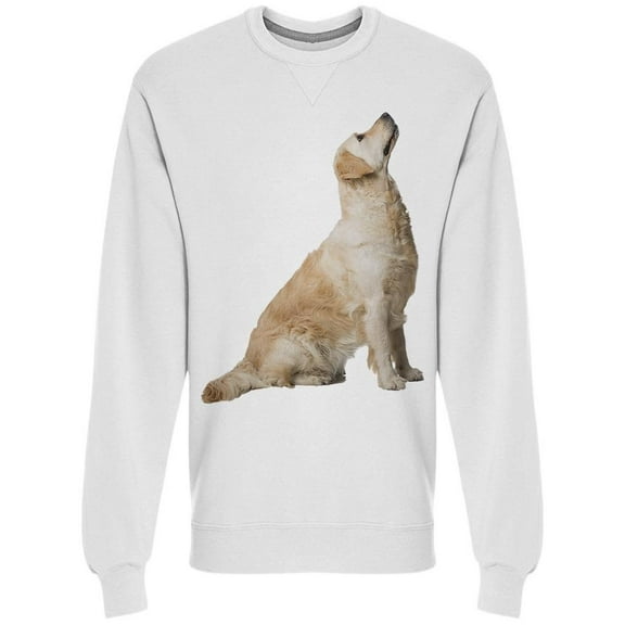 Retriever Dog Looking Up Sweatshirt Men -Image by Shutterstock, Male Large