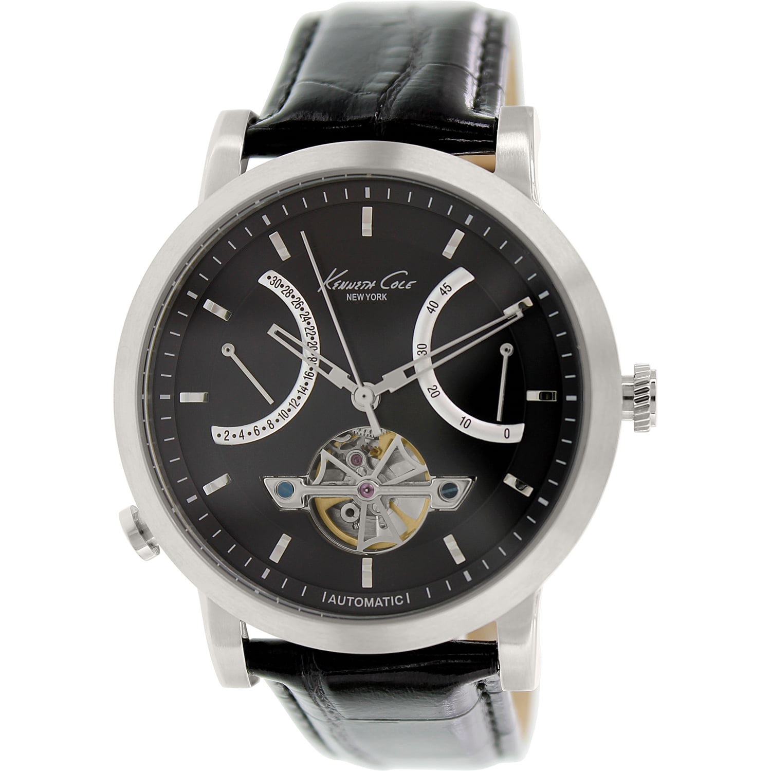 Kenneth Cole - Kenneth Cole Men's Automatic KC8015 Black Leather