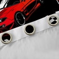 thumbnail image 4 of Homewish Racing Car Black Out Curtains for Female Men Adults,Geometric Plaid Buffalo Curtains Pack of 2 (42x63 Each),Black White Red Bedroom Curtains,Breathable Home Decor, 4 of 6