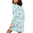 thumbnail image 2 of joogoo Green Bows Women's Long Sleeve Nightgown Sleepwear M, 2 of 8