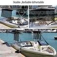 thumbnail image 2 of 4 Bow Bimini Tops for Boat, 8'L*54" H*67"-72" W Boat Canopy with Zippered Light Transmission Side Curtains, Pu Coating Canvas, 1" Aluminum Frame, Include 2 Straps, 2 Stable Rear Support Pole,Black, 2 of 8