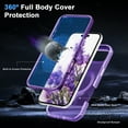 thumbnail image 3 of Dteck Magnetic Case for iPhone 17 Air,Shockproof Ring Holder Stand Case Built-in Screen Protector Compatible with Mag Safe Matte Translucent Back Cover,Purple, 3 of 6