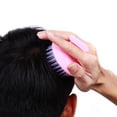 thumbnail image 4 of Mode Shampooing Cuir Chevelu Douche Lavage Massage Cheveux Brosse Peigne(Rose), 4 of 4