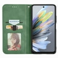 thumbnail image 3 of Dteck Shockproof Case for Motorola Edge (2025), Magnetic PU Leather Flip Back Cover Foldable Cover Card Holder Slot Stand Back Cover, Green, 3 of 5