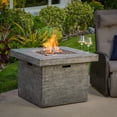 thumbnail image 1 of Mayer Grey Magnesium Oxide Square Gas Fire Pit, 1 of 5