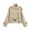 #0376-Khaki, variant on Ailaofu Women Trench Coat Double Breasted Stand Collar Belted Outerwear Fall Casual Fashion Cropped Jacket
