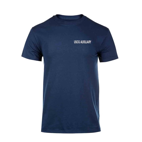 T-Shirt, "USCG Auxiliary" Emb, S/S, Soffe, Navy, Size L