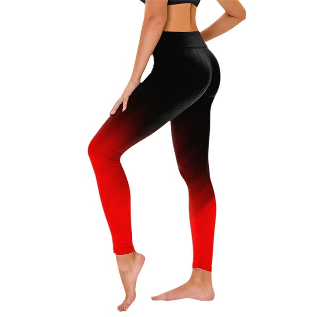 B91xZ Leggings Grande Taille Contrôle du Ventre pour Entraînement Course, Rouge G