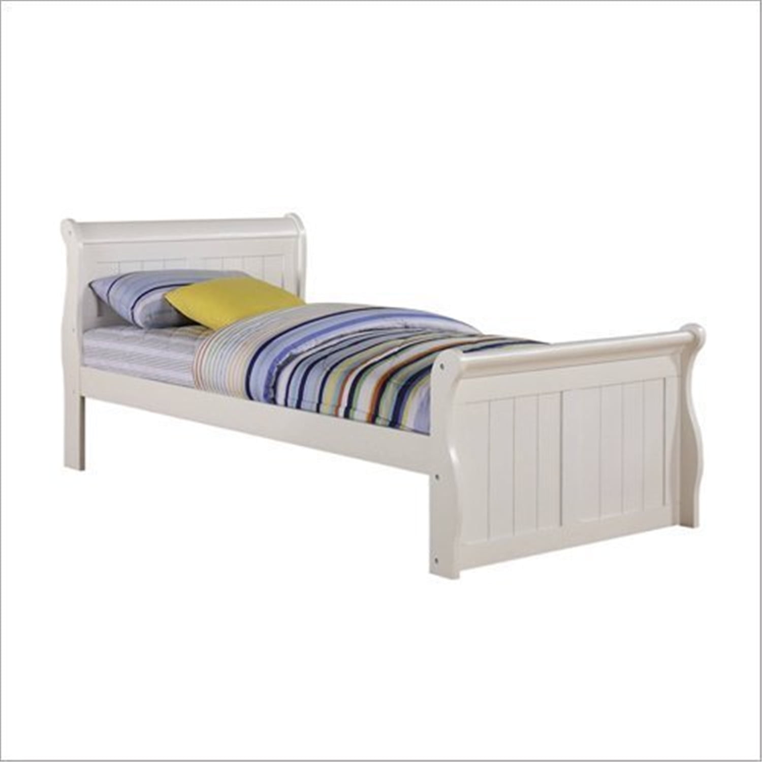 Donco Kids Sleigh Bed Color White Size, White Twin Sleigh Bed With Trundle