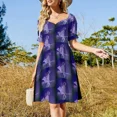 thumbnail image 4 of Vestido sin mangas de bruja retro de ensueño en morado Ropa de mujer Vestido de invitada de boda Vestidos de verano para mujer Vestido, 4 of 7