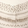 thumbnail image 5 of REDEARTH · UNSTUFFED Pouf Ottoman Cover Textured Boho Storage Cube Bean Bag Poof Pouffe Farmhouse Footrest for Living Room, Bedroom, Nursery; 100% Cotton (18"X18"X18"; Taupe Natural), 5 of 8