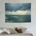 thumbnail image 4 of COMIO  tropical storm ocean Wall Tapestry, Stormy sea abstract dark background Wall Hanging Large Tapestry Decoration White Hem Around for Dorm Room Bedroom, 4 of 7