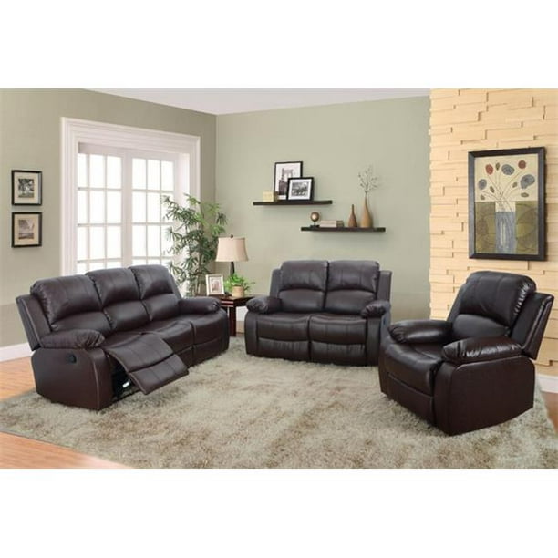 Lifestyle Furniture Lgs2900 Odessa, Dark Brown Leather Sofa Recliner
