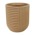 thumbnail image 2 of Ecobo 13.4 inches Eco-Friendly Round Pot Planter, Linhas Indoor/Outdoor use, Durable, Versatile & Lightweight, Designed by Brazilian Artisans, Contemporary All-Weather Design - Orange, 2 of 7