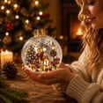 thumbnail image 6 of Glowing Christmas Story Ornament,Light Up Mini Holiday Scene,Christmas Tree Hanging Ornaments,Christmas Scene In Clear Acrylic Ball,Festive Keepsake Gift for Home Christmas Xmas Party Decoration, 6 of 8