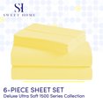 thumbnail image 3 of Sweet Home Collection 1500 Series 6 Piece Ultra Soft Microfiber Sheet Set, Full, Yellow, 3 of 5
