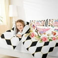 thumbnail image 4 of Castle Fairy Kids Teens Cartoon Princess Magician'S Hat Rabbit Bedding Comforter Set 2pcs,Playing Cards Plaid Twin Comforter Sets Microfiber,Floral Rose Botanical Mushroom Breathable Bedding Set, 4 of 8
