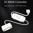 thumbnail image 5 of 5V 3PIN ARGB Controller,Built-in Light Mode,SATA Interface Extension Cable for PC Case Fan(White), 5 of 6