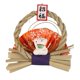 thumbnail image 1 of Wartleves Colgante de corona de paja tradicional japonesa para decoración de Año Nuevo, colgante de corona tejida japonesa para colgar en la parte delantera, 1 of 7