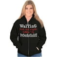 thumbnail image 3 of Funny Waiting to Procrastinate Joke Zip Up Hoodie Men's Women's Brisco Brands S, 3 of 6