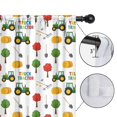 thumbnail image 4 of Blackout Kids Curtains,Cartoon Tractors Hay Bales White Pattern Childrens Insulated Curtains Set Of 2,Bedroom Essentials,Toddler Room Decor 42"x54", 4 of 5