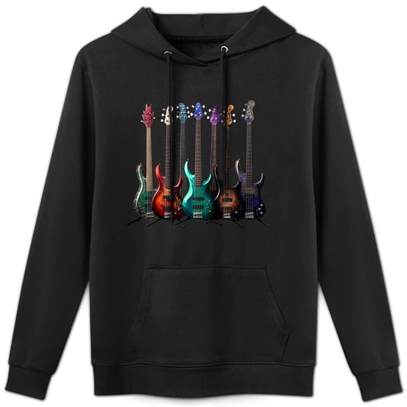 Sudadera Guitarras Eléctricas Coloridas Música Amantes
