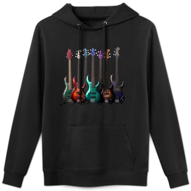 Sudadera Guitarras Eléctricas Coloridas Música Amantes