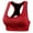 Red, variant on YUANGUANST High Impact Strappy Yoga Workout Bra Women's Color Blocked Back Hollow Vest Gathering Yoga Running Sports Bra T-Shirt Bra