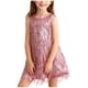 thumbnail image 1 of Vestido sin mangas con cuello redondo y hasta la rodilla para niña, vestido de baile latino con flecos y brillo bosomiano, vestido de cumpleaños, vestido sin mangas con cuello redondo y hasta la rodil, 1 of 7