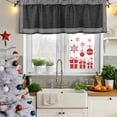 thumbnail image 6 of Black Retro Greek Key Valances for Windows, Decorative Rod Pocket Window Valance Curtains, Greece Ancient Rustic Geometric Short Curtain Drapes for Kitchen/Living Room, 2 Panels, 42" W x 18" L, 6 of 8