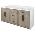 thumbnail image 5 of KBC Palisade 72" Double Bath Vanity w/ Engineered Marble Waterfall in Gray Oak, 5 of 5