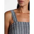 thumbnail image 5 of Time and Tru Women's Square Neck Linen Tank, Sizes XS-XXXL, 5 of 6