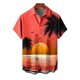 thumbnail image 4 of Ceisia Men's Crimson Flame Surfing Coconut Shadow Print Short Sleeve Button Down Hawaiian Shirt With Chest Pocket Multicolor XL Gifts, 4 of 6