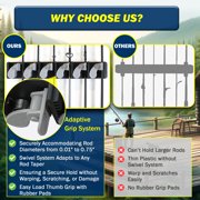 Rush Creek Creations Fishing Rod Wall Rack 6 Rod Capacity - Vertical Design