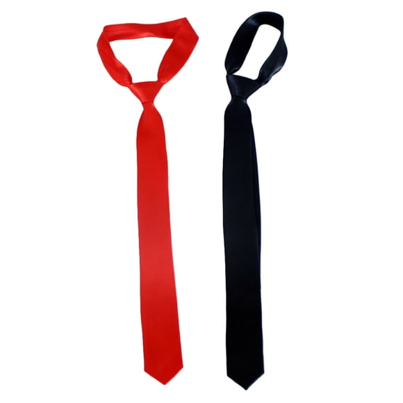 2 unids negro rojo sólido corbata corbata formal corbata formal negocio corbata corbata