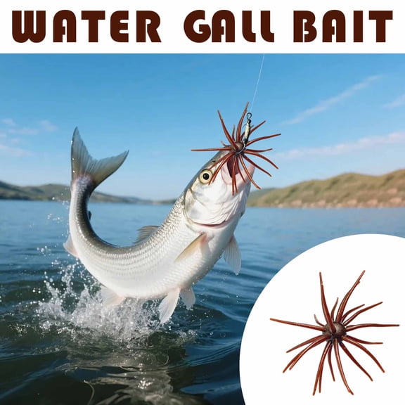 Tentacle Creature Lure, Bass Lures Soft Plastic Baits for Bass Fishing for Drop Shot, Wacky Rig/Neko Rig and Finesse, Slow Sinking, Soft Bait Brown