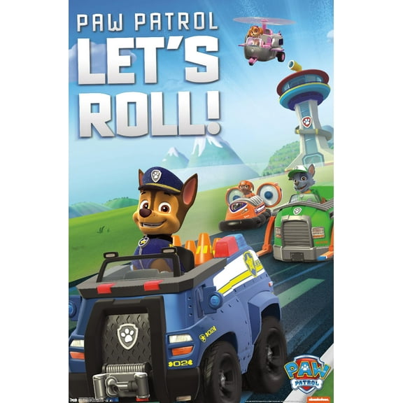 Nickelodeon Paw Patrol - Let's Roll Wall Poster, 22.375" x 34"