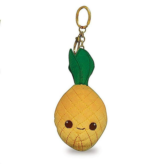 Key Chain Plush Pineapple Yellow 2.2" W x 4.7" H