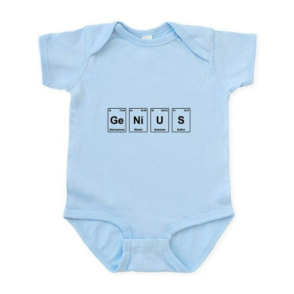 CafePress - Genius Periodic Table Infant Bodysuit - Baby Light Bodysuit, Size Newborn - 24 Months