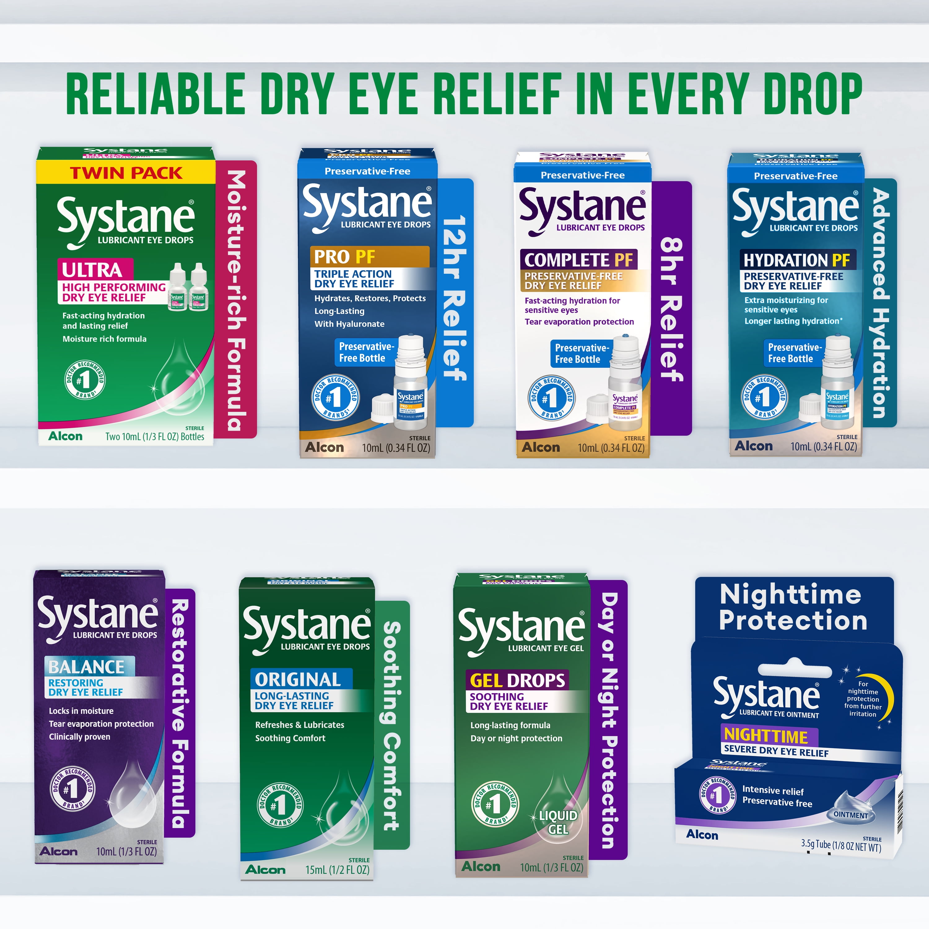 Systane Ultra Dry Eye Care Symptom Relief Eye Drops, Twin Pack