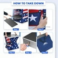 thumbnail image 3 of EAGLE PEAK Outdoor Folding Camping Table with Large 3-Tier Storage Organizer and Side Pockets, Portable Aluminum Table, American Flag, 3 of 10