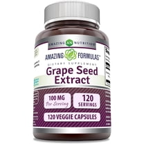 Amazing Formulas Grapeseed Extract 100 Mg Per Serving 120 Veggie Capsules Supplement | Non-GMO | Gluten-Free