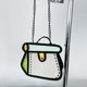 thumbnail image 1 of Bolso bandolera Bolsos de lona de estilo 3D Bolso de pastel con correa ajustable Bolso de cartera informal con dibujo en 2D, 1 of 8
