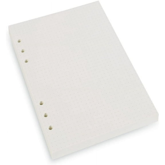 A5 6-Ring Binder/Planner Refill Paper for Filofax, 6 Hole, 45 Sheets/90Pages, Dot Grid