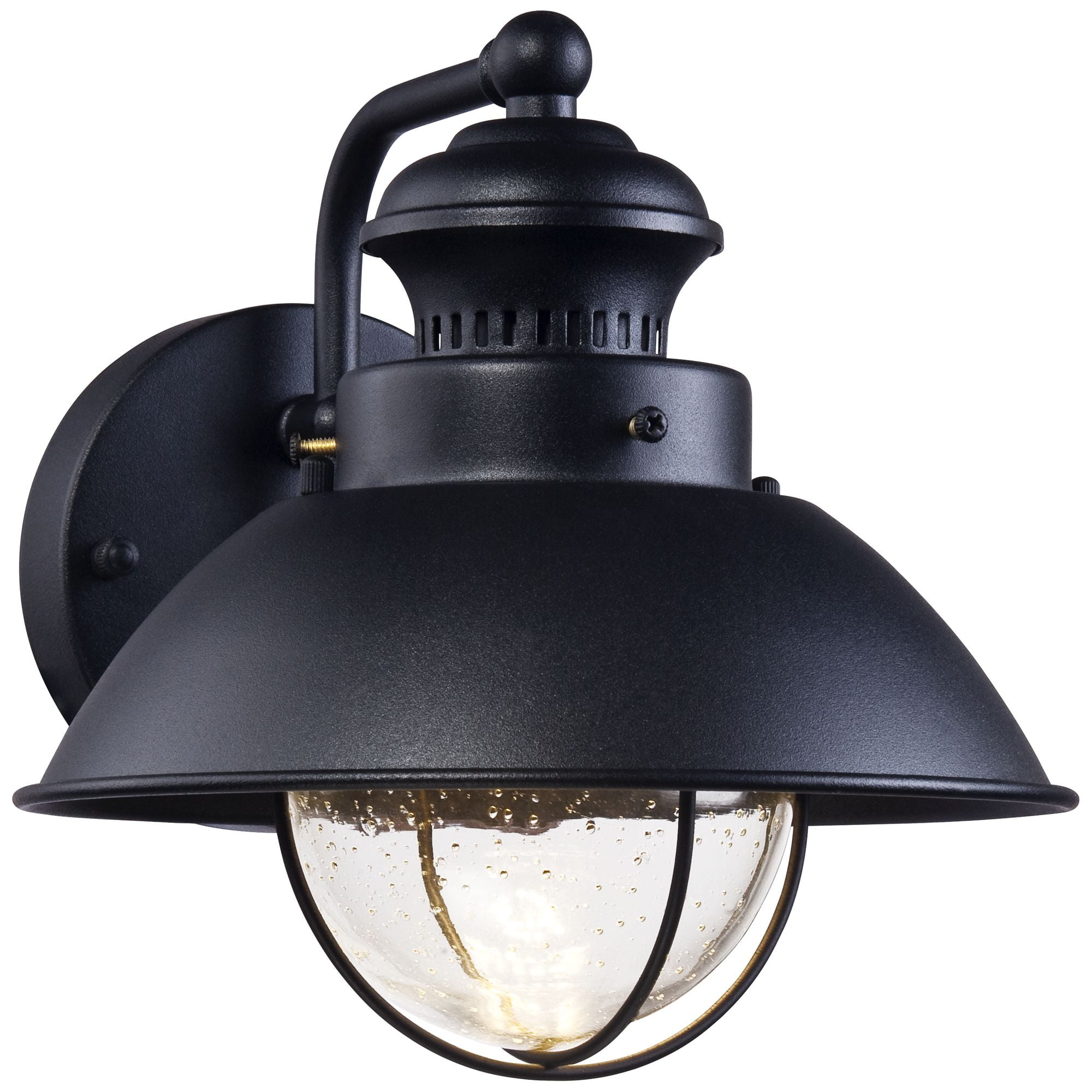 John Timberland Fordham Rustic Industrial Outdoor Wall Light Fixture Black LED 8" Seedy Glass for Post Exterior Barn Deck House Porch Yard Patio Home