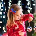 thumbnail image 6 of karymi Red White and Blue Star and Stripe Printed Hairpin 3.1x2 Inch Soft Fabric Ponytail Bow for 4th of July Independence Day Women Party Accessories Room Decor Gift for Women, 6 of 8