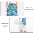 thumbnail image 2 of Shark Stylish Chiffon Women's Beach Dress with Polyester Straps - for Beach Skirts, 2 of 6