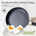 thumbnail image 4 of SENSARTE 12 Inch Ceramic Frying Pan Skillet, Gray Nonstick Omelet Pan, Healthy Chef's Pan, Kitchen Egg Pan with Anti-Scald Handle, Induction Compatible, 4 of 9